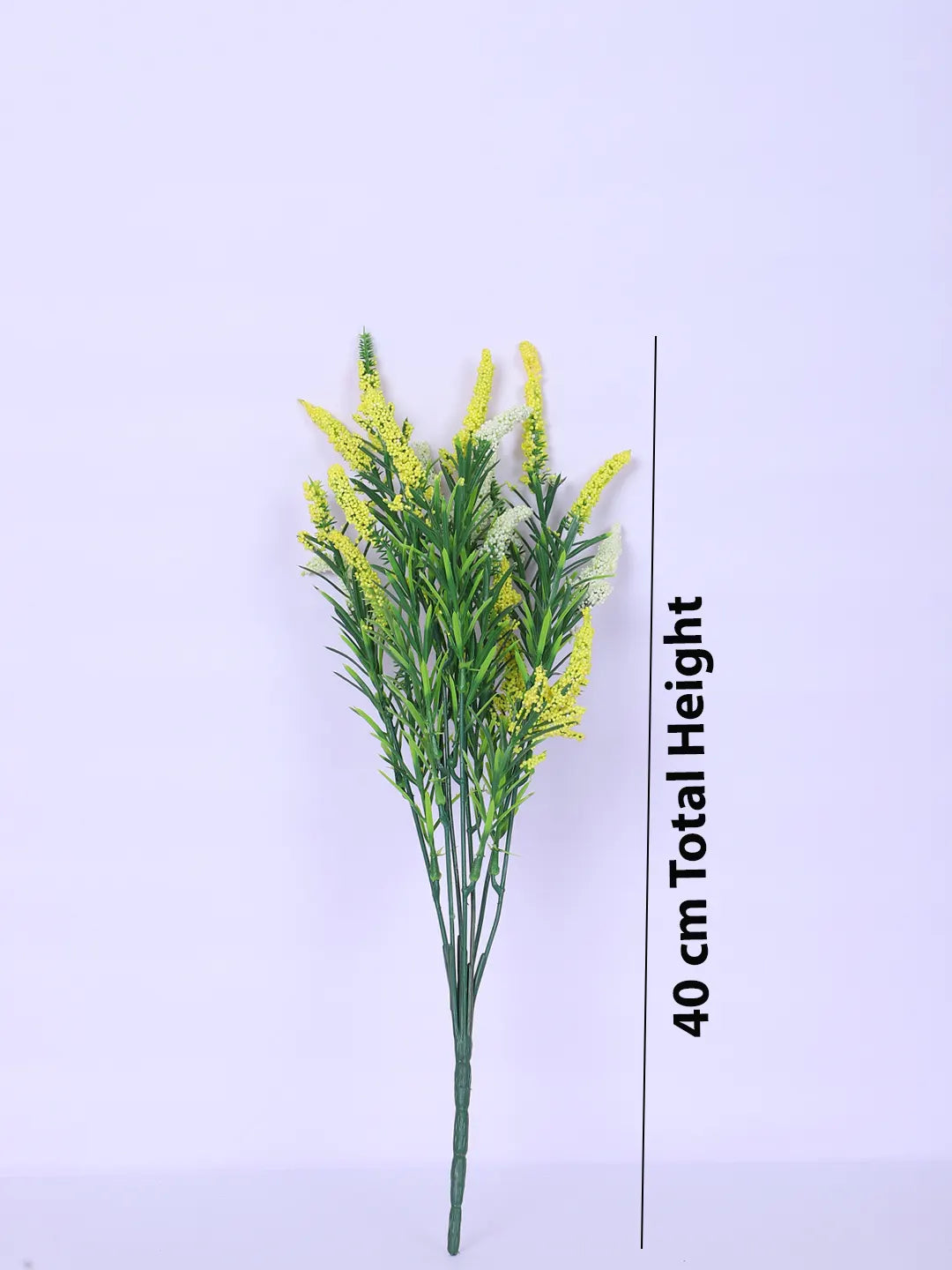 Artificial Hogla Flower for Vase Wedding Floral Arrangement (34 cm Tall, Pack of 3, Yellow)