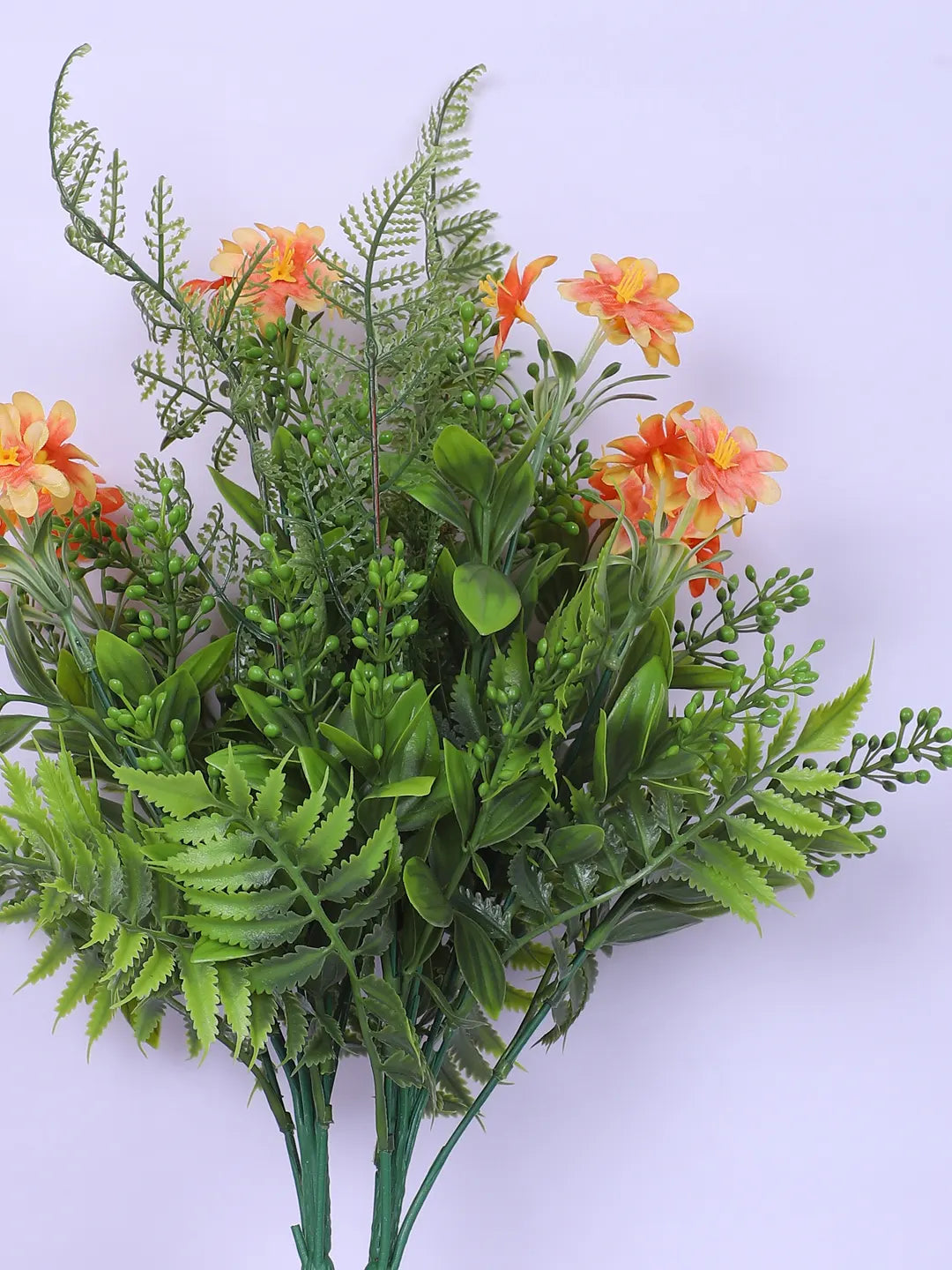 Artificial Green with Flower Bouquets for Wedding Floral Arrangement (40 cm Tall, Without Pot, Pack of 3)