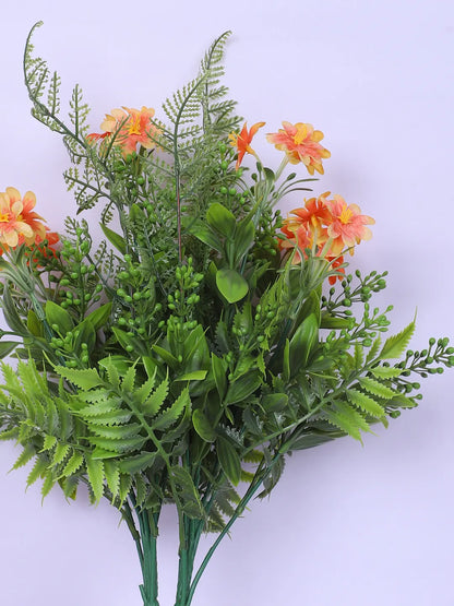 Artificial Green with Flower Bouquets for Wedding Floral Arrangement (40 cm Tall, Without Pot, Pack of 3)