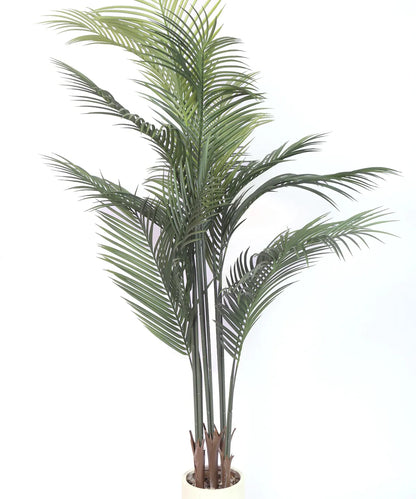 Artificial Lush Green Areca Palm Plants with Basic Black Pot - 150 cm Tall
