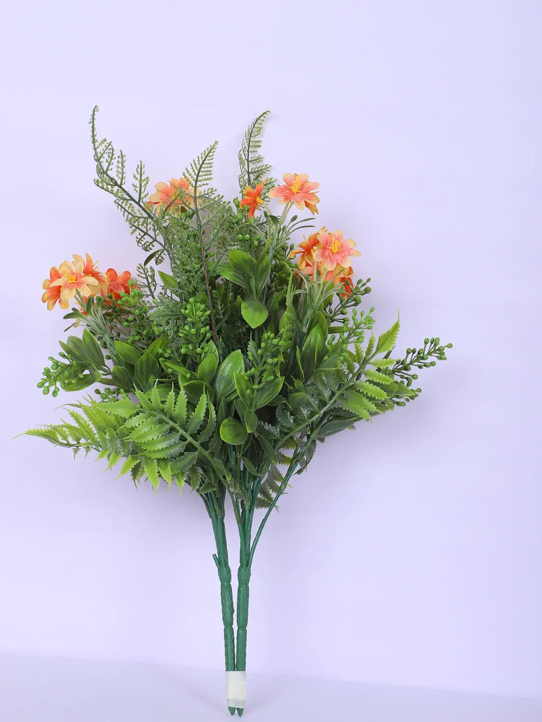 Artificial Green with Flower Bouquets for Wedding Floral Arrangement (40 cm Tall, Without Pot, Pack of 3)