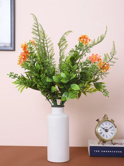 Artificial Green with Flower Bouquets for Wedding Floral Arrangement (40 cm Tall, Without Pot, Pack of 3)