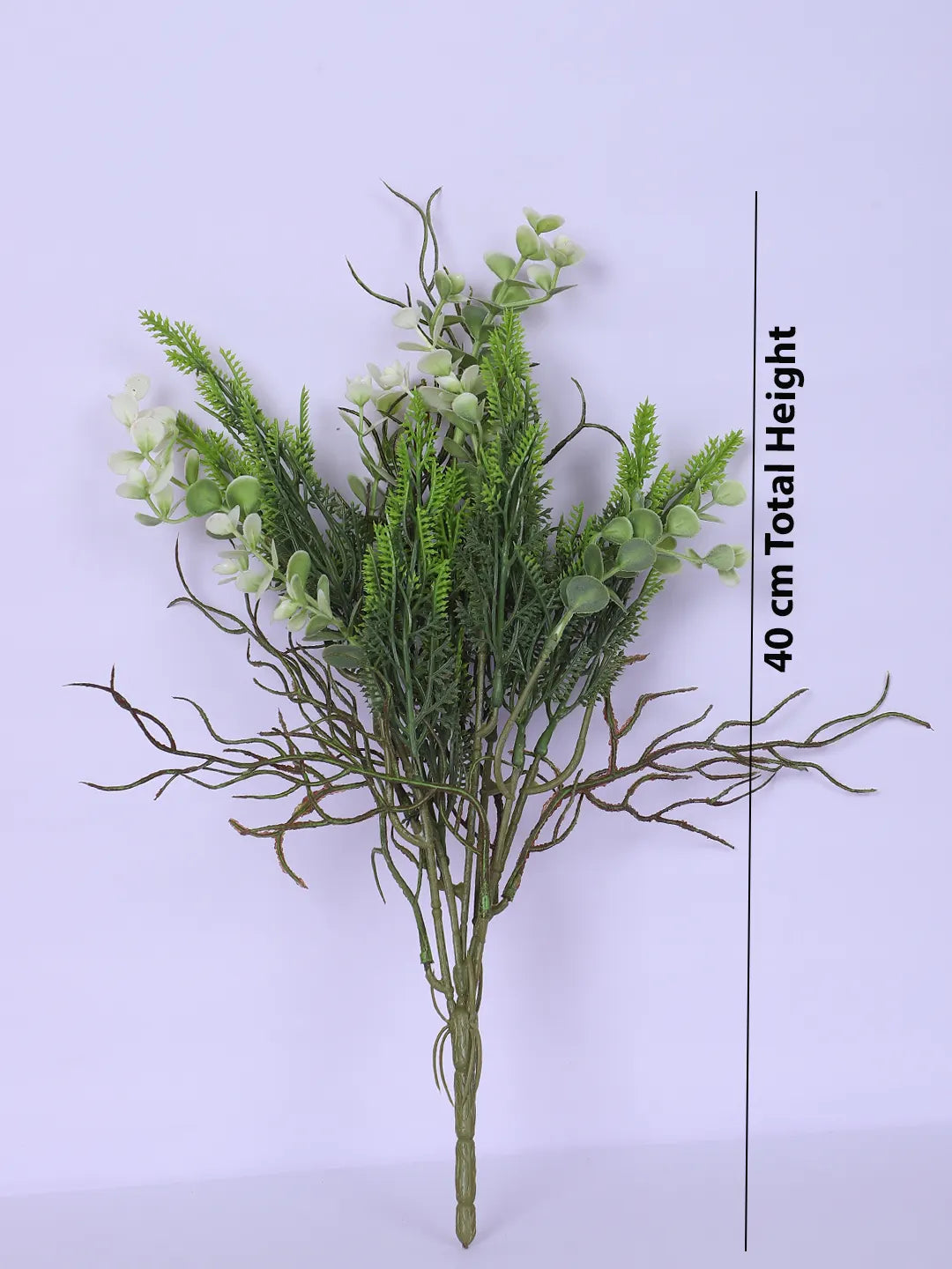 Artificial Eucalyptus Bouquets for Wedding Floral Arrangement (40 cm Tall, Without Pot, Pack of 3, Multicolor)