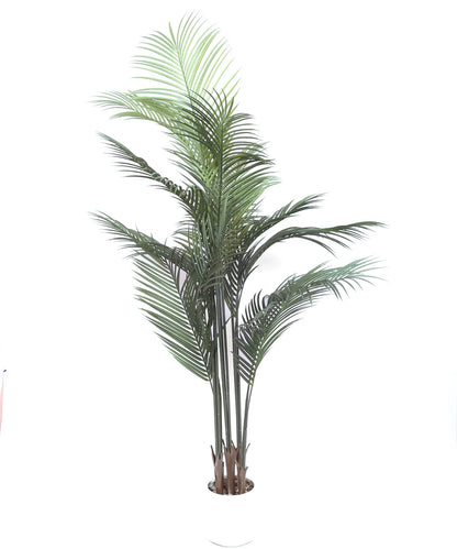 Artificial Lush Green Areca Palm Plants with Basic Black Pot - 150 cm Tall