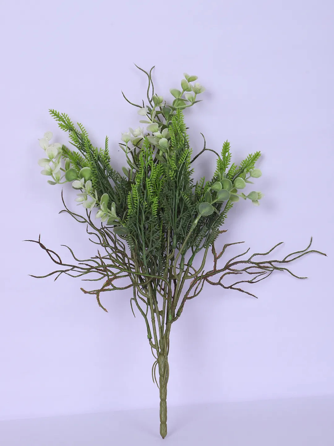 Artificial Eucalyptus Bouquets for Wedding Floral Arrangement (40 cm Tall, Without Pot, Pack of 3, Multicolor)
