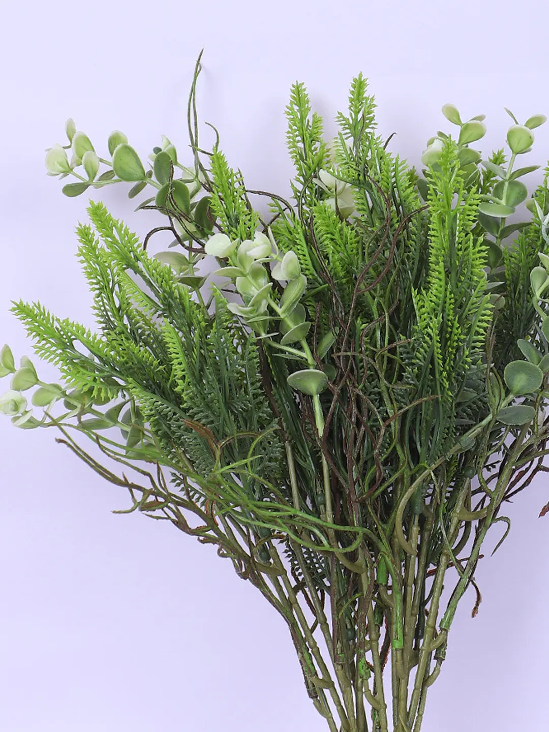 Artificial Eucalyptus Bouquets for Wedding Floral Arrangement (40 cm Tall, Without Pot, Pack of 3, Multicolor)