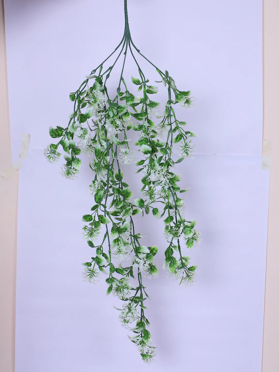 Artificial Hanging Green Creeper for Home, Wedding Décor (Pack of 2, 70 cm Tall, White)