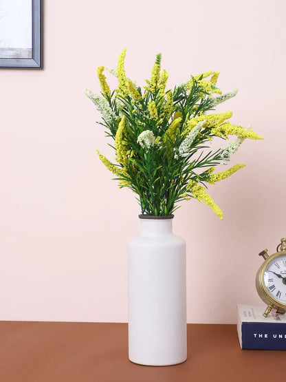 Artificial Hogla Flower for Vase Wedding Floral Arrangement (34 cm Tall, Pack of 3, Yellow)
