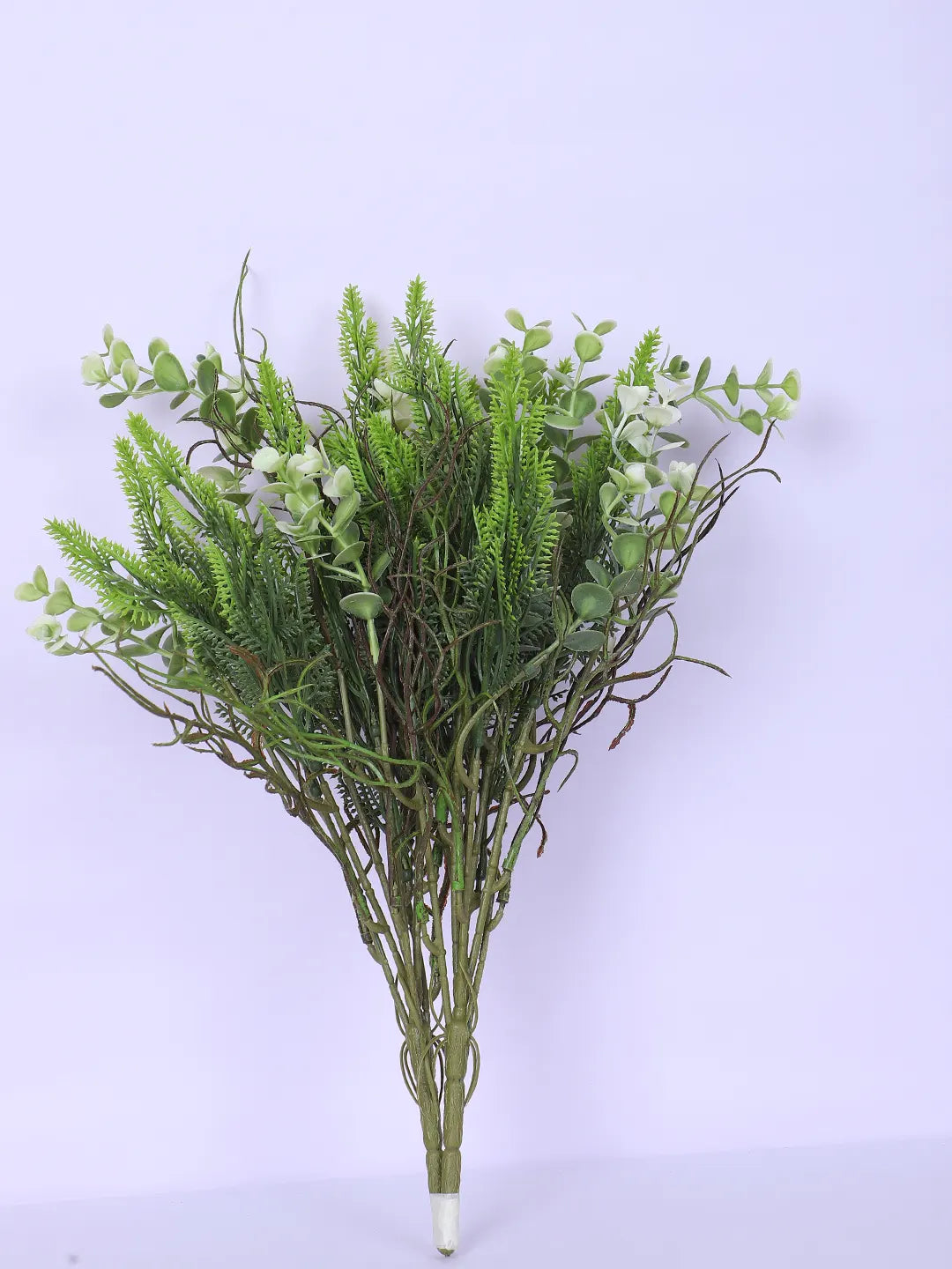 Artificial Eucalyptus Bouquets for Wedding Floral Arrangement (40 cm Tall, Without Pot, Pack of 3, Multicolor)
