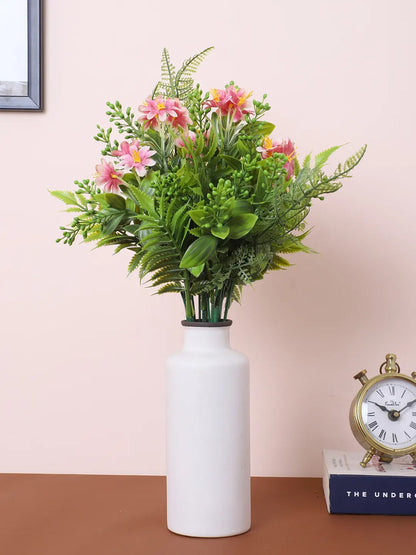 Artificial Green with Flower Bouquets for Wedding Floral Arrangement (40 cm Tall, Without Pot, Pack of 3)