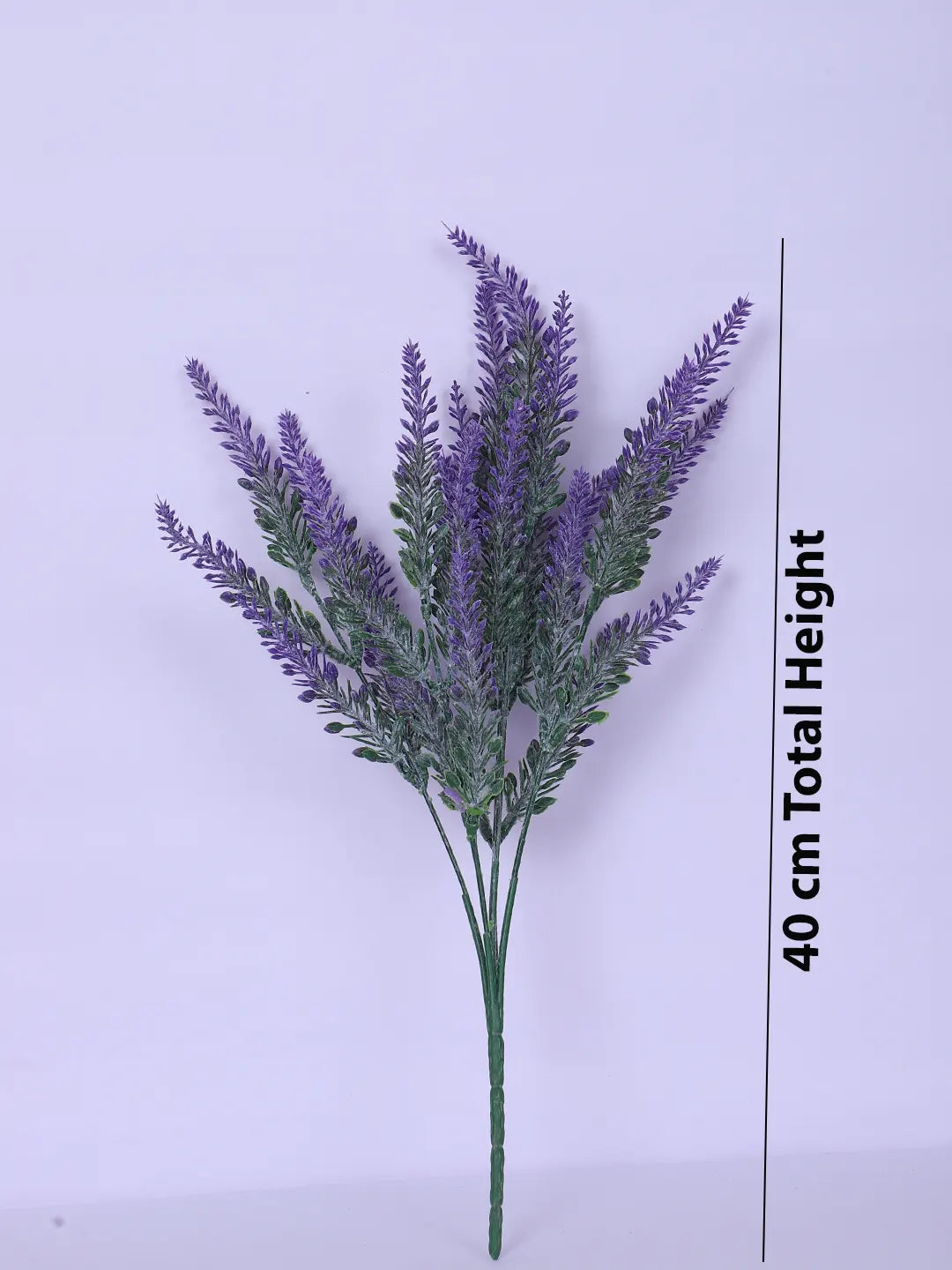 Artificial Lavender Flowers Faux Plants for Vase Pot Home Décor Wedding Kitchen Garden (Pack of 3, Blue)