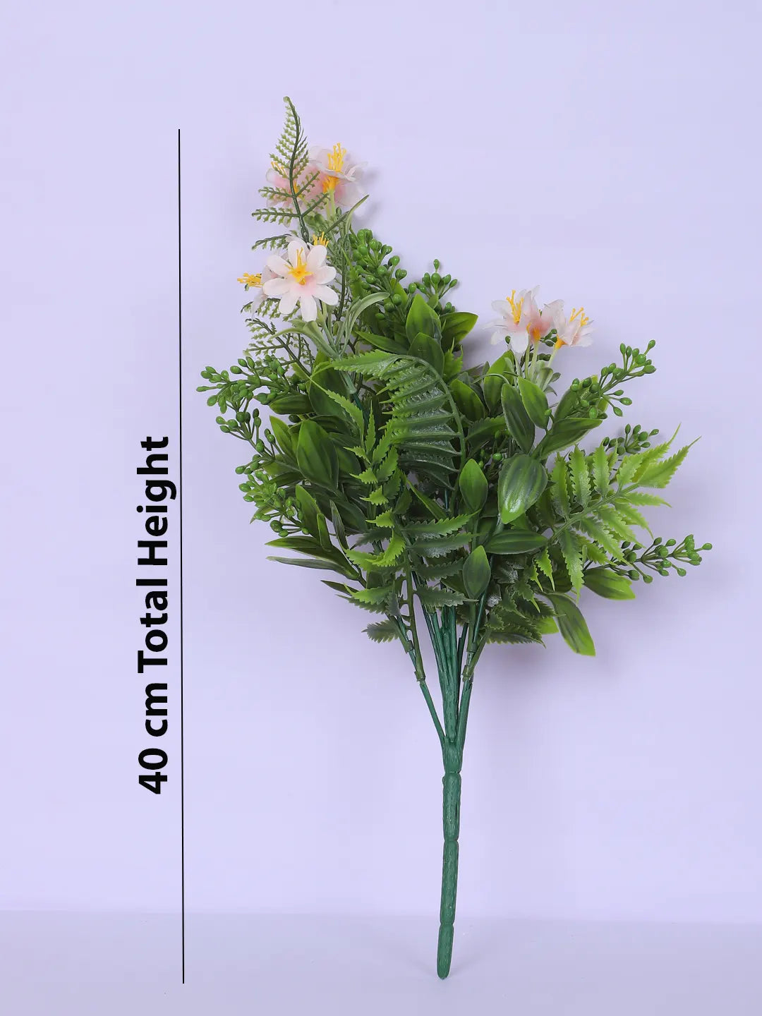 Artificial Green with Flower Bouquets for Wedding Floral Arrangement (40 cm Tall, Without Pot, Pack of 3)