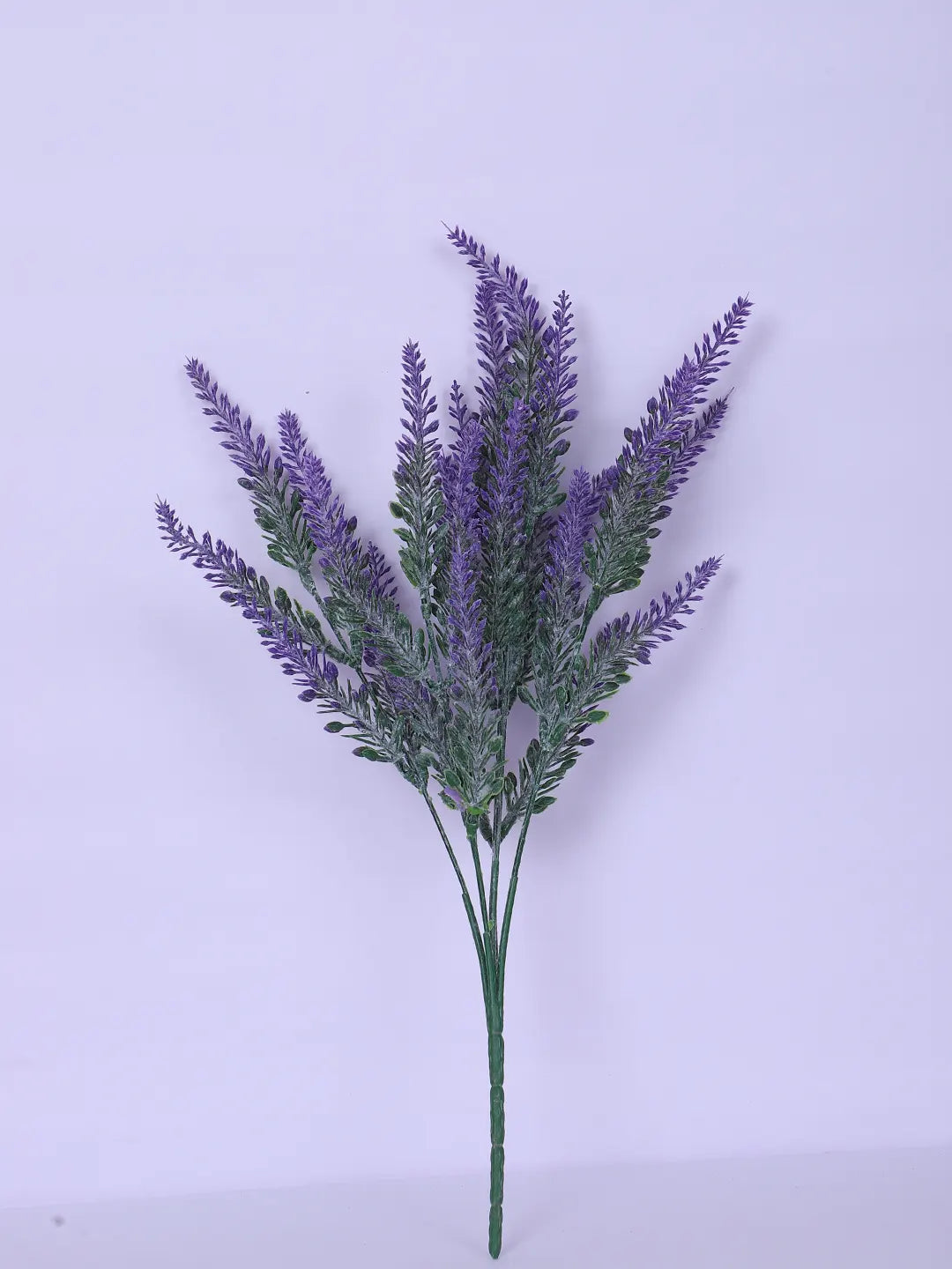 Artificial Lavender Flowers Faux Plants for Vase Pot Home Décor Wedding Kitchen Garden (Pack of 3, Blue)