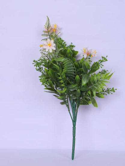 Artificial Green with Flower Bouquets for Wedding Floral Arrangement (40 cm Tall, Without Pot, Pack of 3)