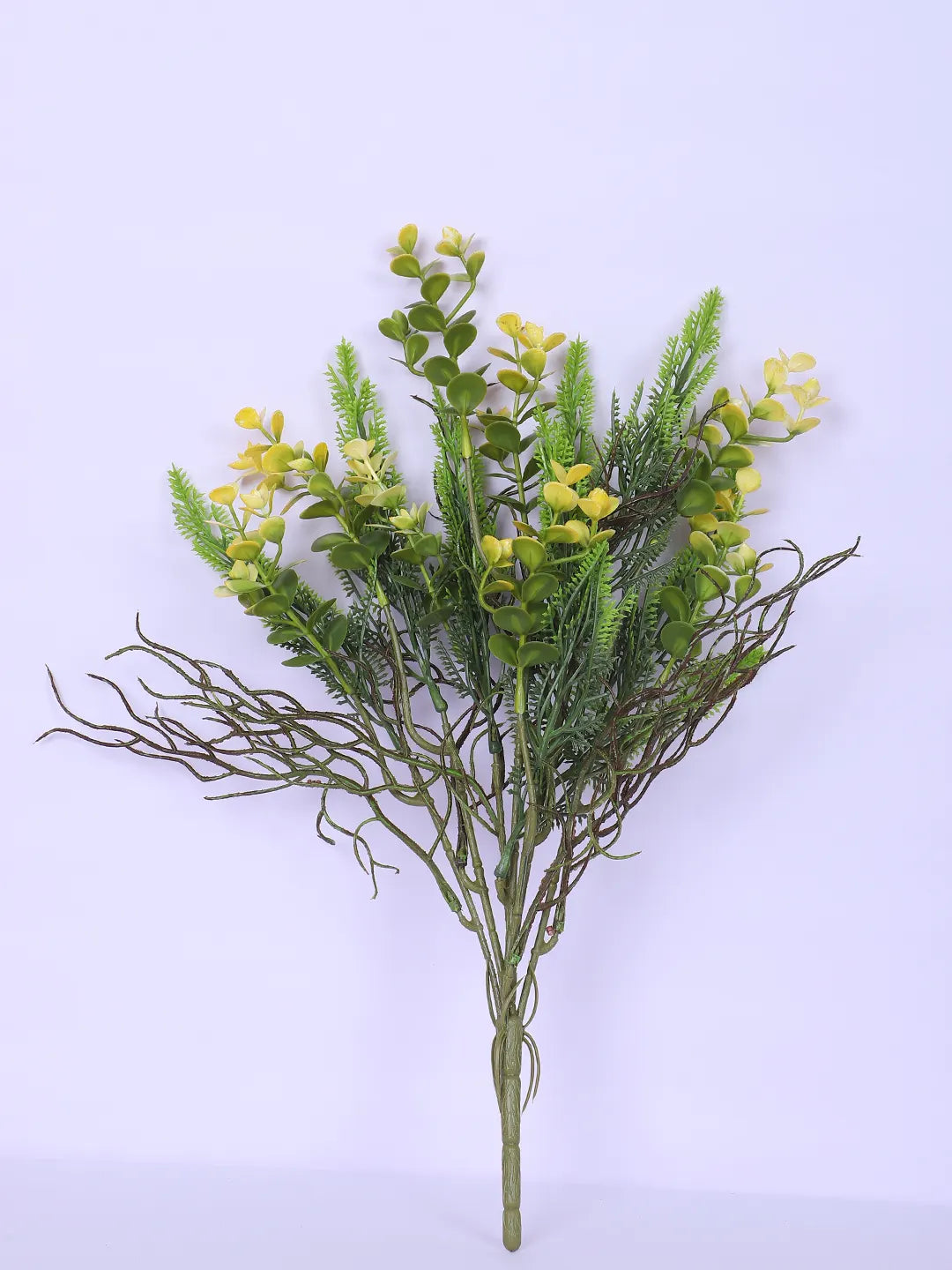 Artificial Eucalyptus Bouquets for Wedding Floral Arrangement (40 cm Tall, Without Pot, Pack of 3, Multicolor)