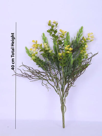 Artificial Eucalyptus Bouquets for Wedding Floral Arrangement (40 cm Tall, Without Pot, Pack of 3, Multicolor)