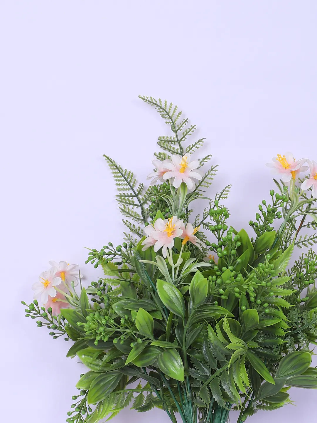 Artificial Green with Flower Bouquets for Wedding Floral Arrangement (40 cm Tall, Without Pot, Pack of 3)