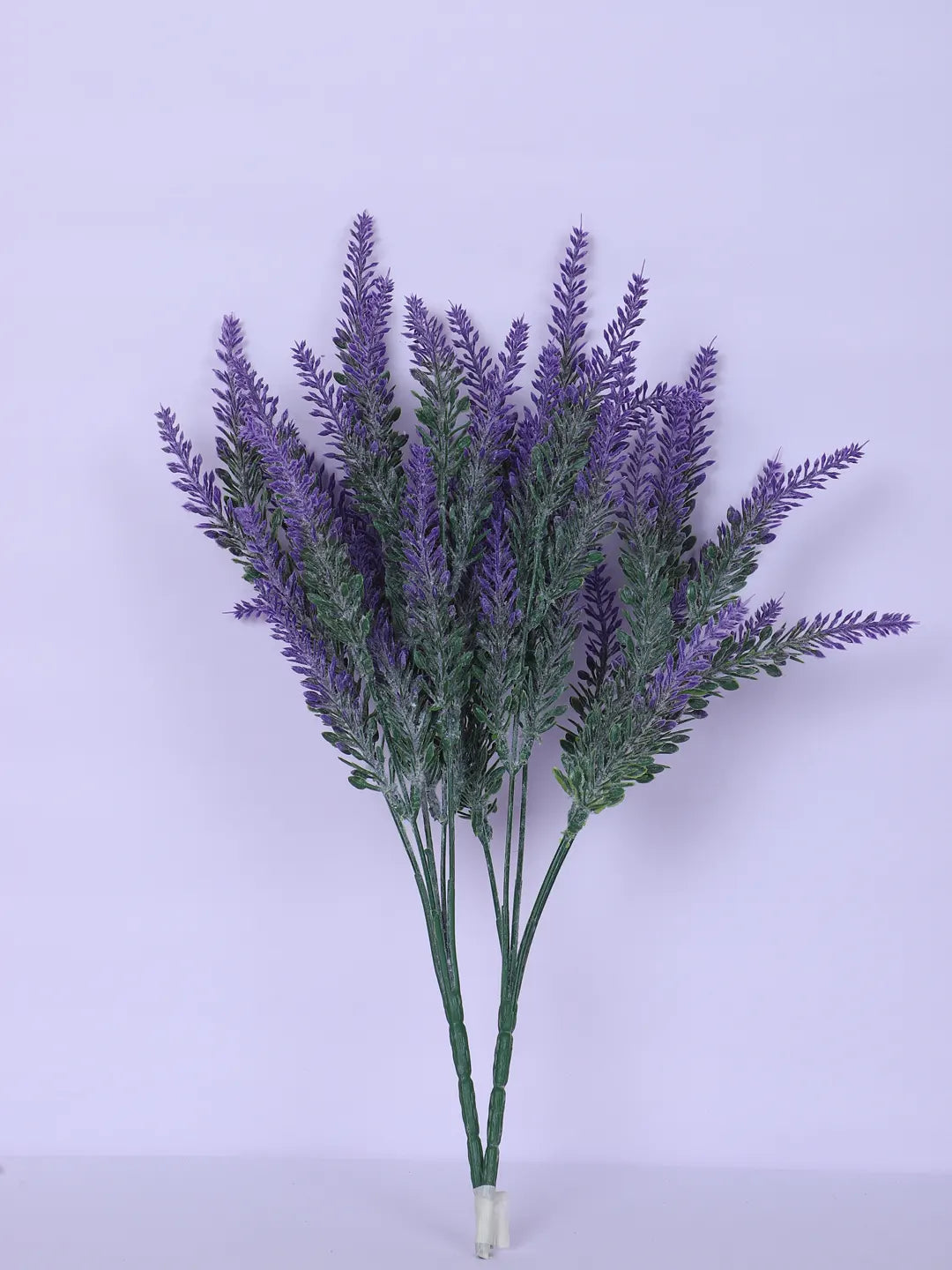 Artificial Lavender Flowers Faux Plants for Vase Pot Home Décor Wedding Kitchen Garden (Pack of 3, Blue)