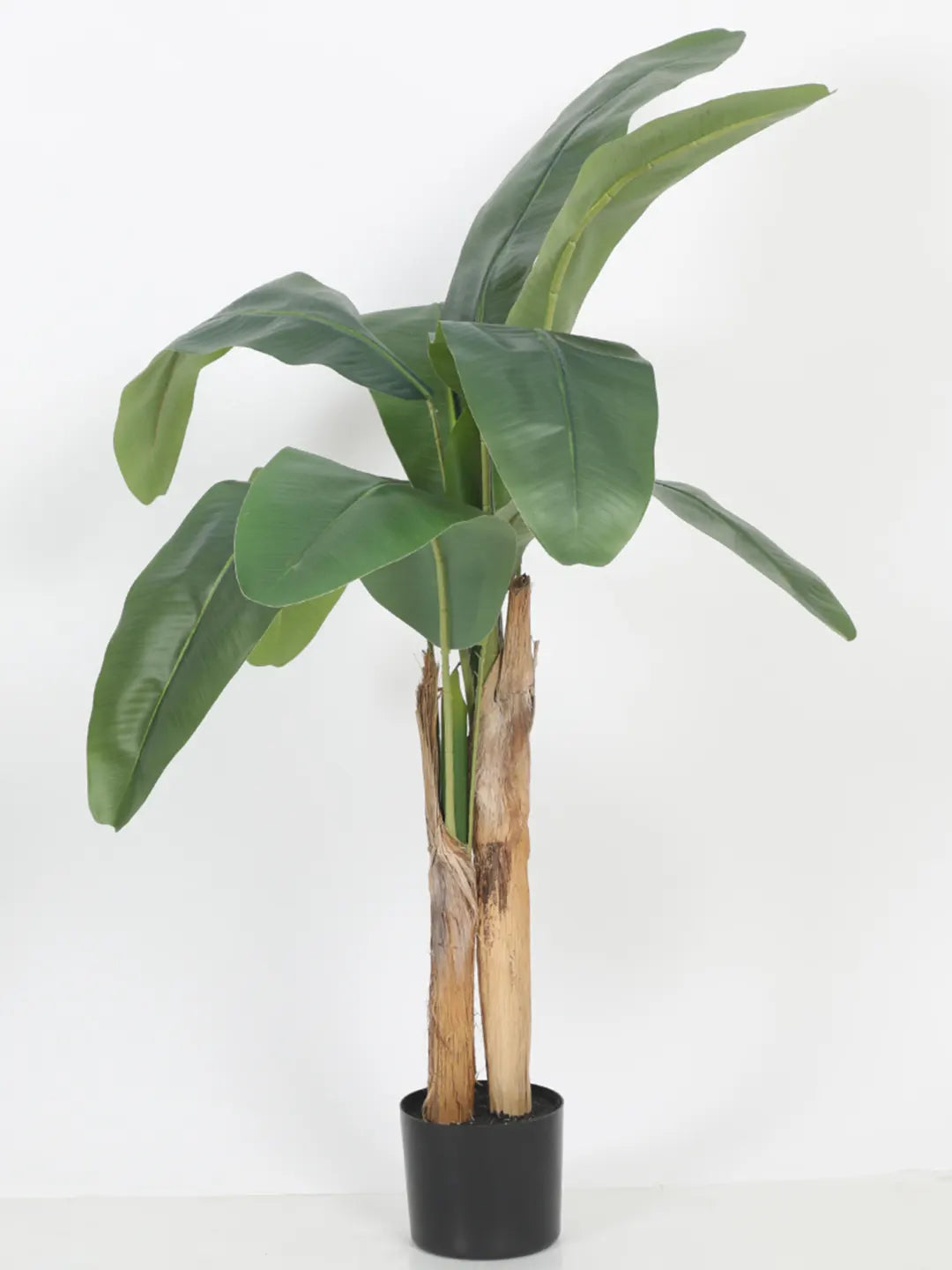 Artificial Banana Palm Plant with Basic Black Pot - 4 feet Green