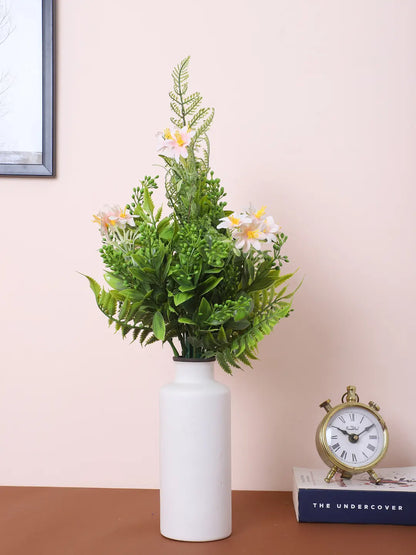 Artificial Green with Flower Bouquets for Wedding Floral Arrangement (40 cm Tall, Without Pot, Pack of 3)