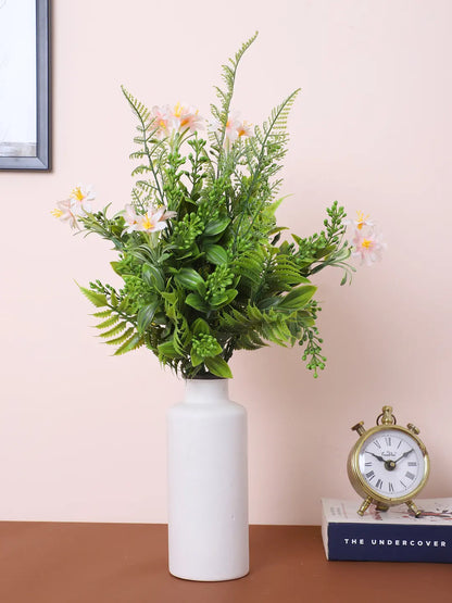 Artificial Green with Flower Bouquets for Wedding Floral Arrangement (40 cm Tall, Without Pot, Pack of 3)