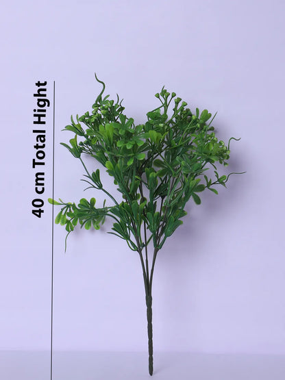 Artificial Green Bouquets for Wedding Floral Arrangement (40 cm Tall, Without Pot, Pack of 3, Multicolor)