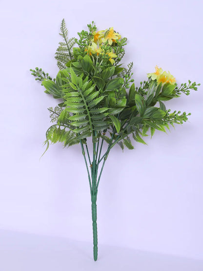 Artificial Green with Flower Bouquets for Wedding Floral Arrangement (40 cm Tall, Without Pot, Pack of 3)