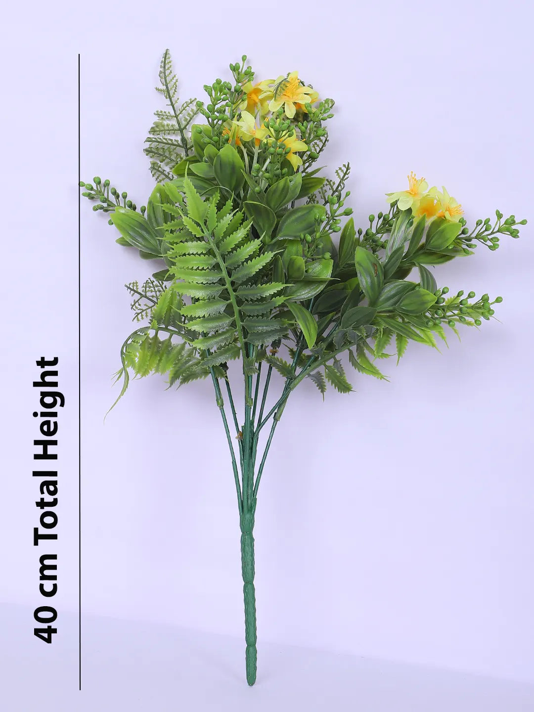 Artificial Green with Flower Bouquets for Wedding Floral Arrangement (40 cm Tall, Without Pot, Pack of 3)
