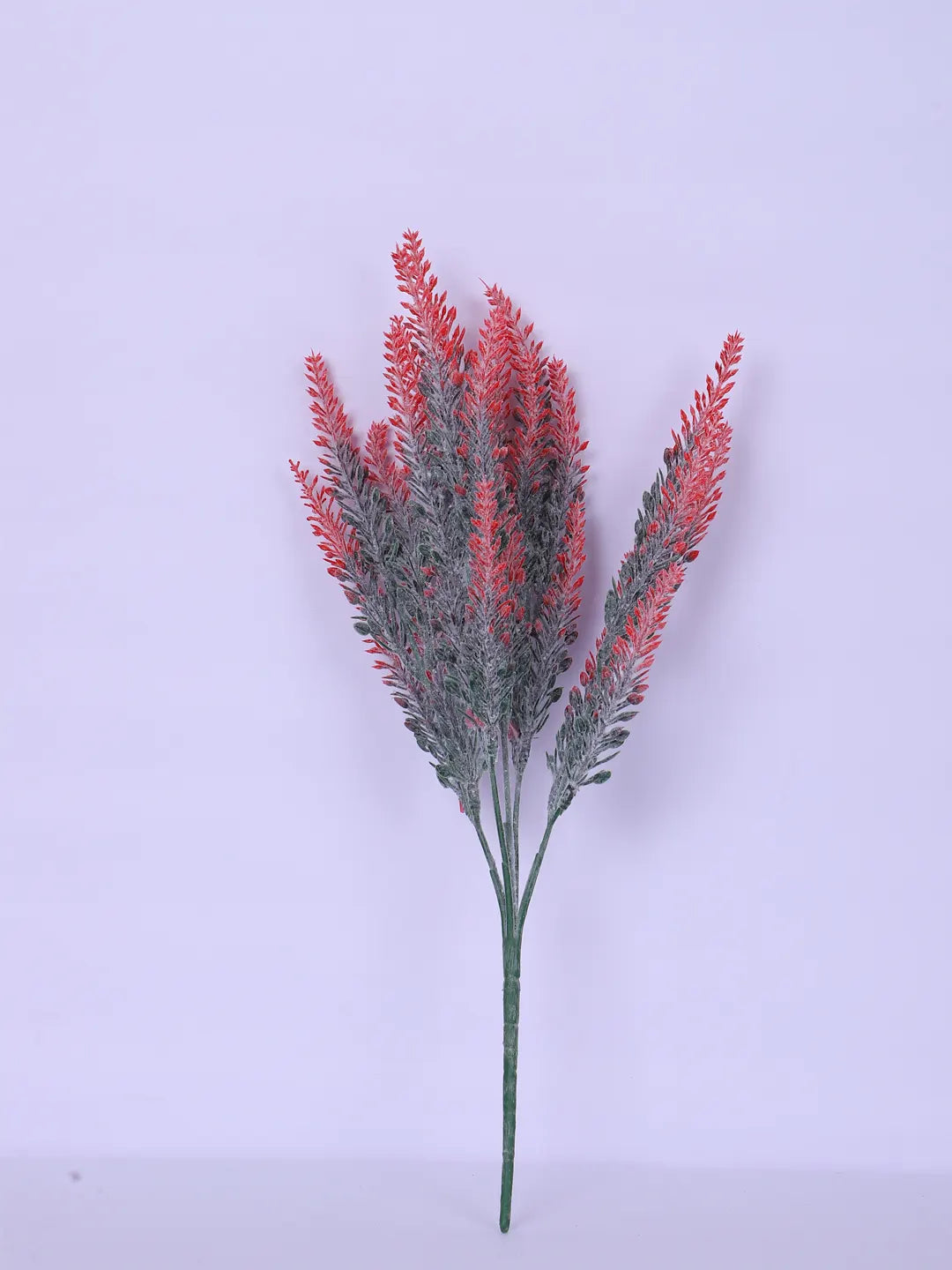 Artificial Lavender Flowers Faux Plants for Vase Pot Home Décor Wedding Kitchen Garden (Pack of 3, Red)