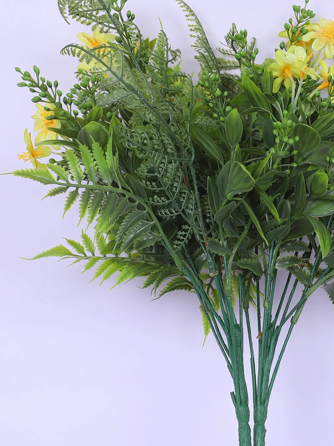 Artificial Green with Flower Bouquets for Wedding Floral Arrangement (40 cm Tall, Without Pot, Pack of 3)