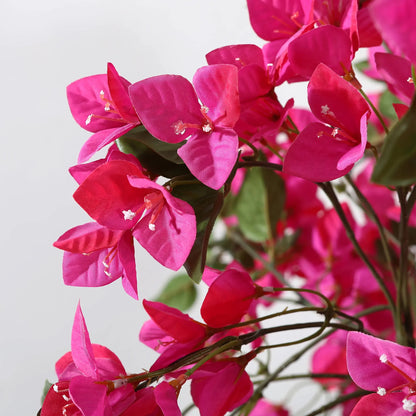 Artificial Bougainvillea Flowers Plants with Pot -150 cm Tall, Green/Pink