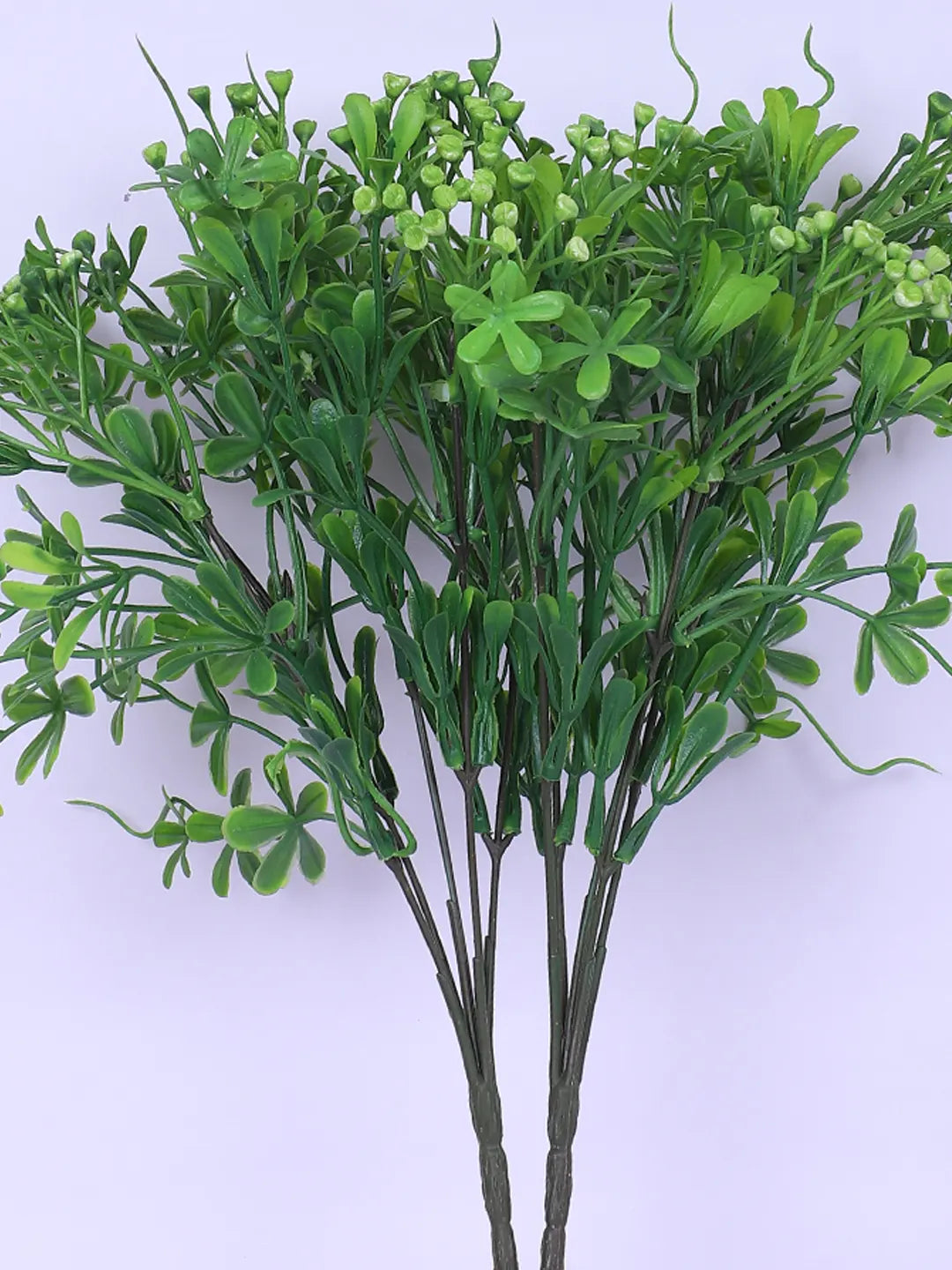 Artificial Green Bouquets for Wedding Floral Arrangement (40 cm Tall, Without Pot, Pack of 3, Multicolor)