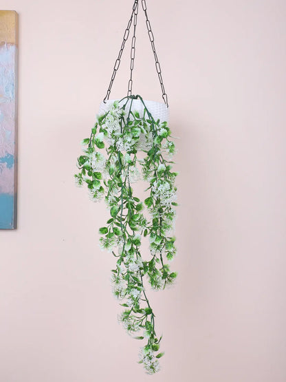 Artificial Hanging Green Creeper for Home, Wedding Décor (Pack of 2, 70 cm Tall, White)