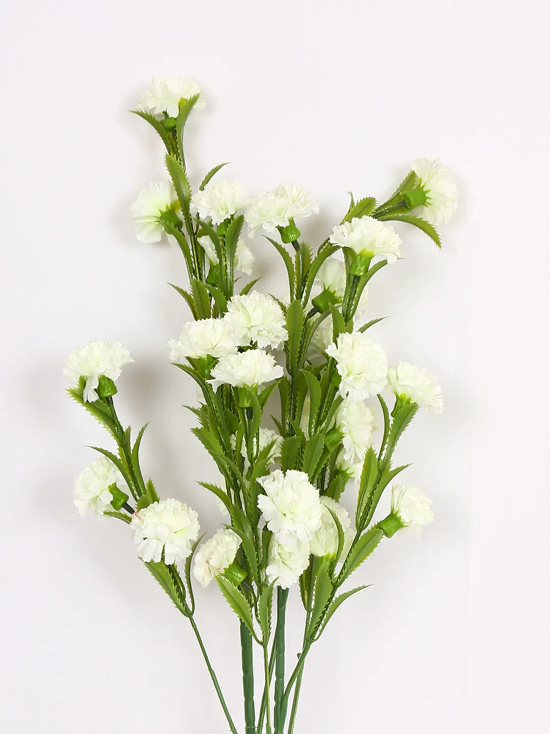 Artificial Decorative Chrysanthemum Flower Stick for Home décor (15 Head Flower, Pack of 3, White)