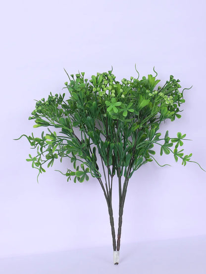 Artificial Green Bouquets for Wedding Floral Arrangement (40 cm Tall, Without Pot, Pack of 3, Multicolor)