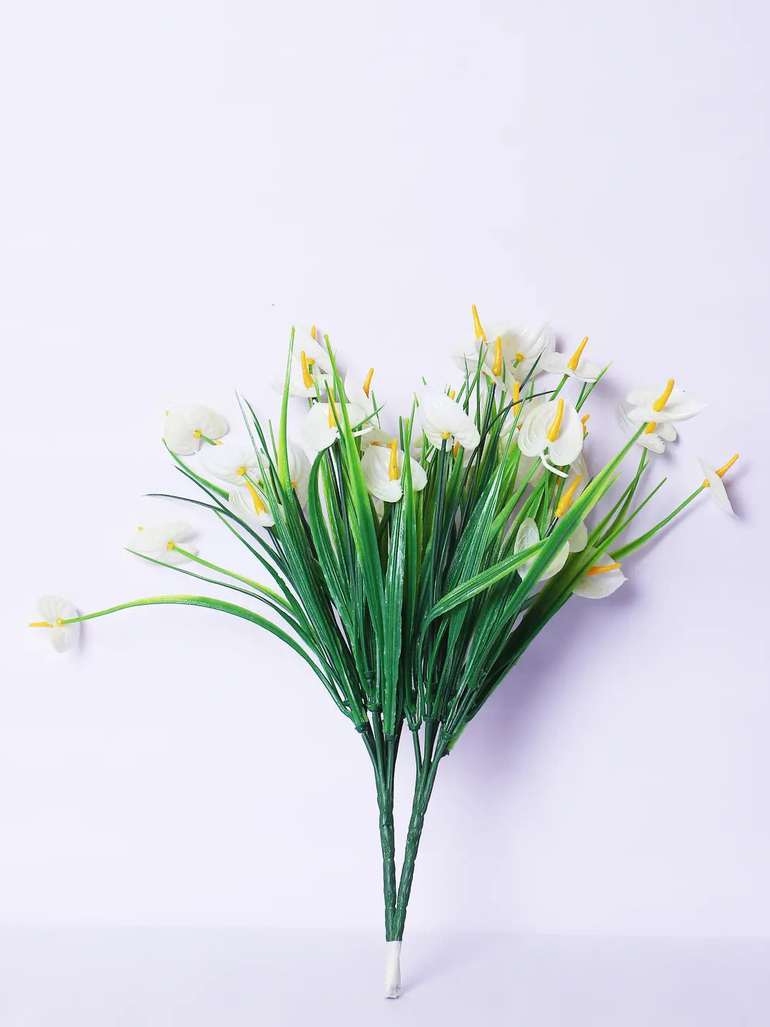 Artificial Calla Lily Flower Bouquets Wedding Floral Arrangement (30 cm Tall, Pack of 3, White)