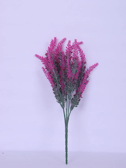 Artificial Lavender Flowers Faux Plants for Vase Pot Home Décor Wedding Kitchen Garden (Pack of 3, Purple)