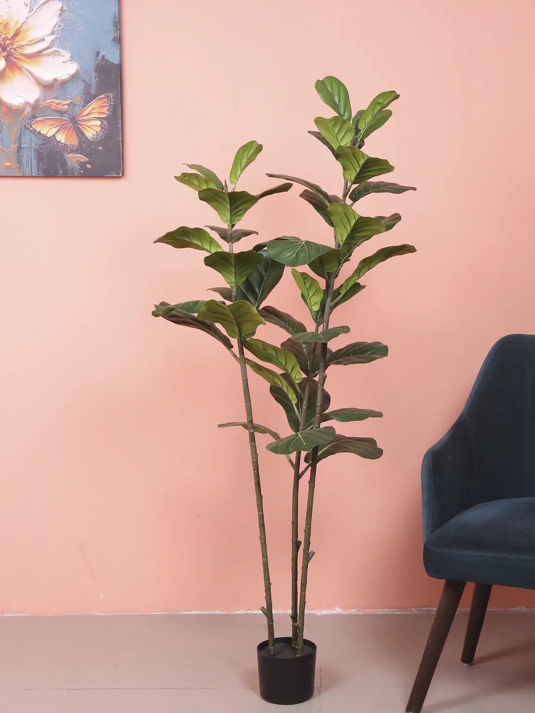 Artificial Evergreen Fiddle Leaf Fig Potted Plants Natural Faux Plants - 150 cm Tall