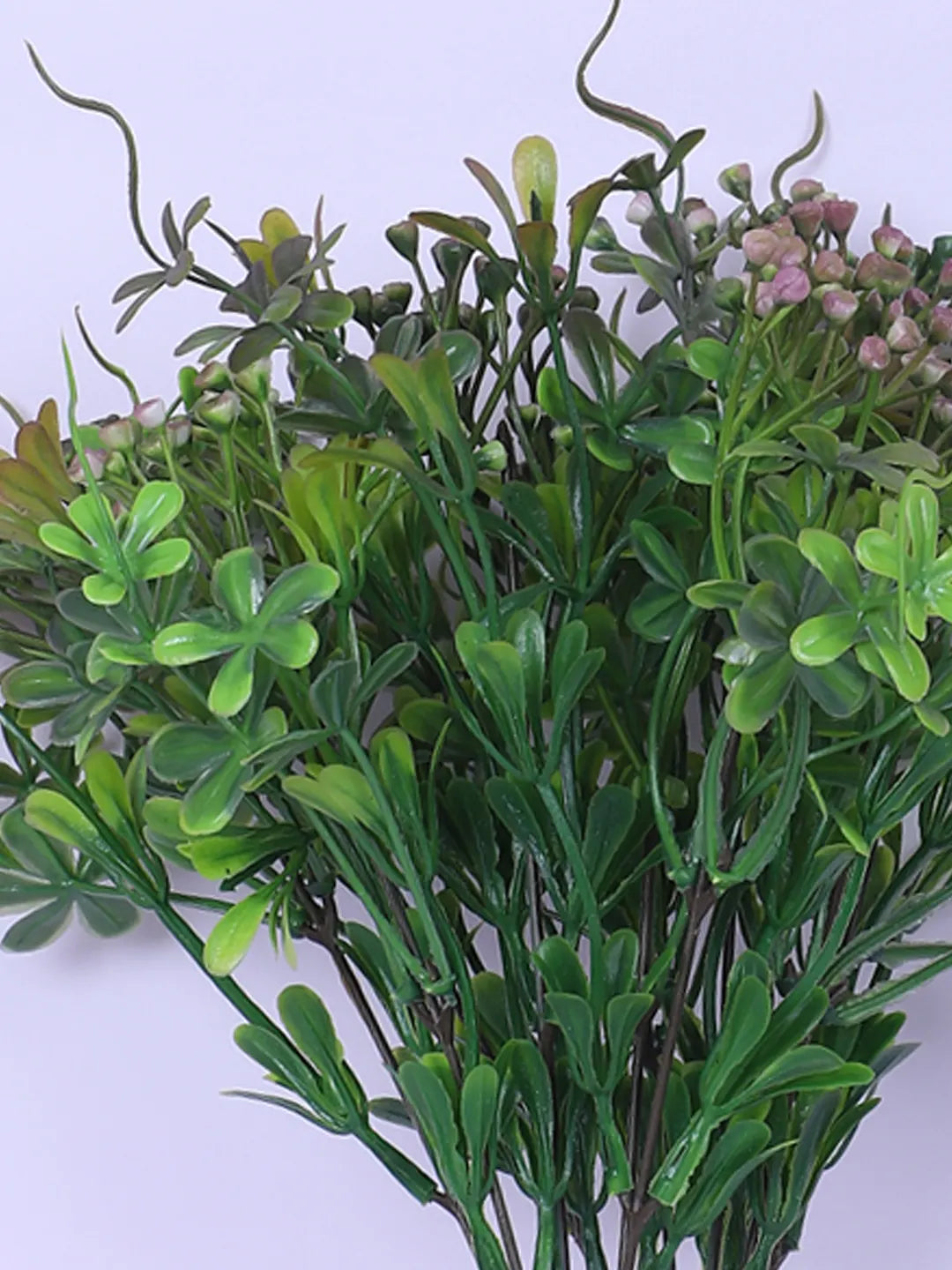 Artificial Green Bouquets for Wedding Floral Arrangement (40 cm Tall, Without Pot, Pack of 3, Multicolor)