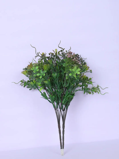 Artificial Green Bouquets for Wedding Floral Arrangement (40 cm Tall, Without Pot, Pack of 3, Multicolor)