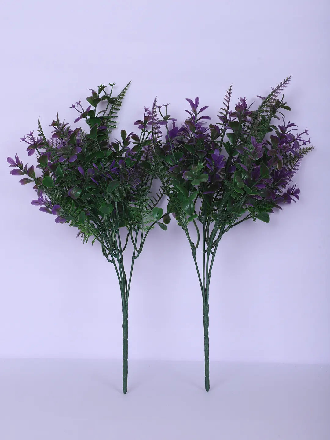 Artificial Green Eucalyptus Bouquets For Wedding Floral Arrangement (34 cm Tall, Pack of 3, Blue)