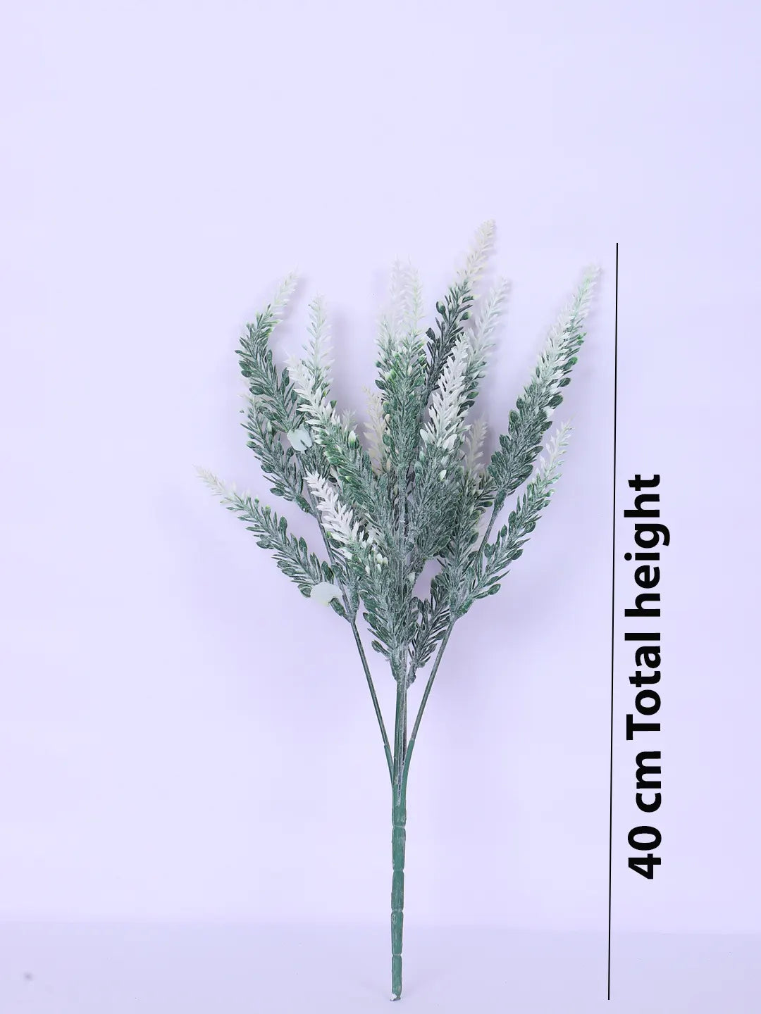 Artificial Lavender Flowers Faux Plants for Vase Pot Home Décor Wedding Kitchen Garden (Pack of 3, White)
