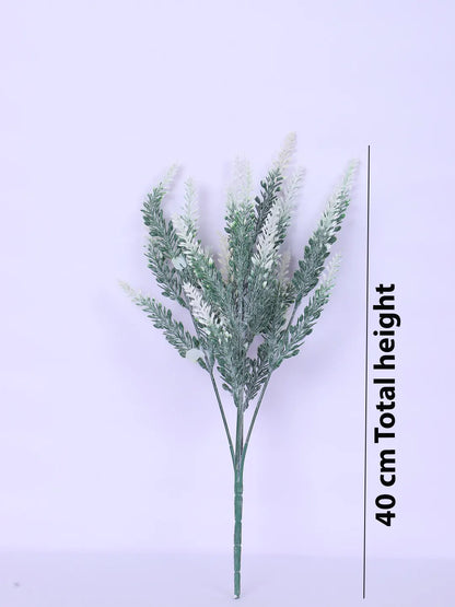 Artificial Lavender Flowers Faux Plants for Vase Pot Home Décor Wedding Kitchen Garden (Pack of 3, White)
