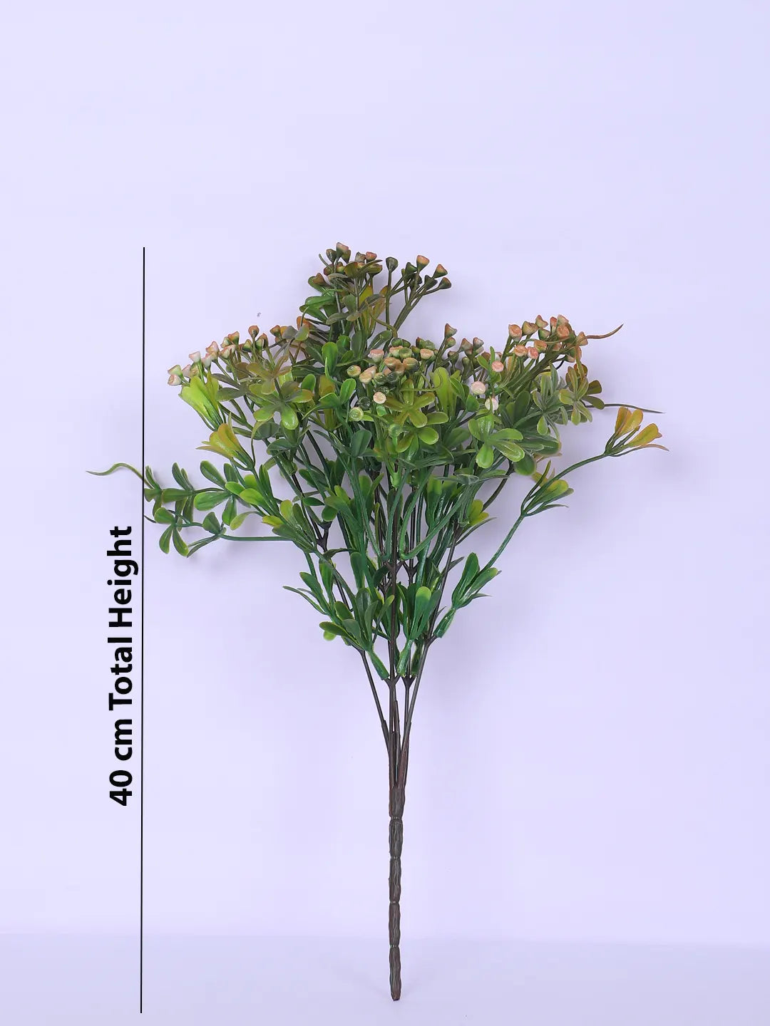Artificial Green Bouquets for Wedding Floral Arrangement (40 cm Tall, Without Pot, Pack of 3, Multicolor)