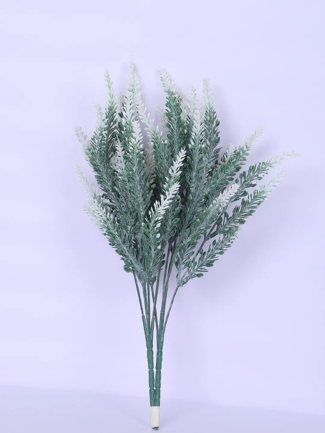 Artificial Lavender Flowers Faux Plants for Vase Pot Home Décor Wedding Kitchen Garden (Pack of 3, White)
