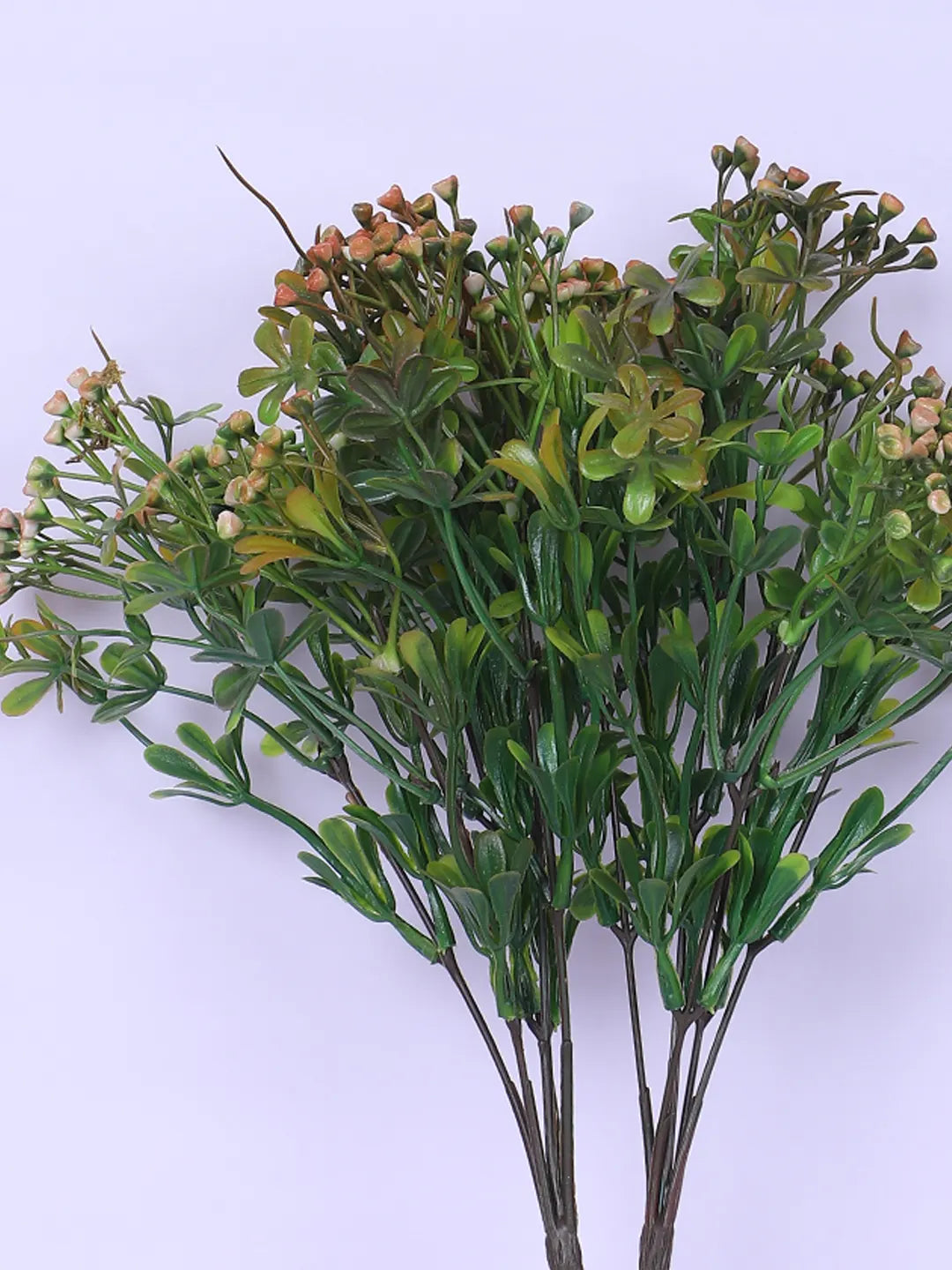 Artificial Green Bouquets for Wedding Floral Arrangement (40 cm Tall, Without Pot, Pack of 3, Multicolor)