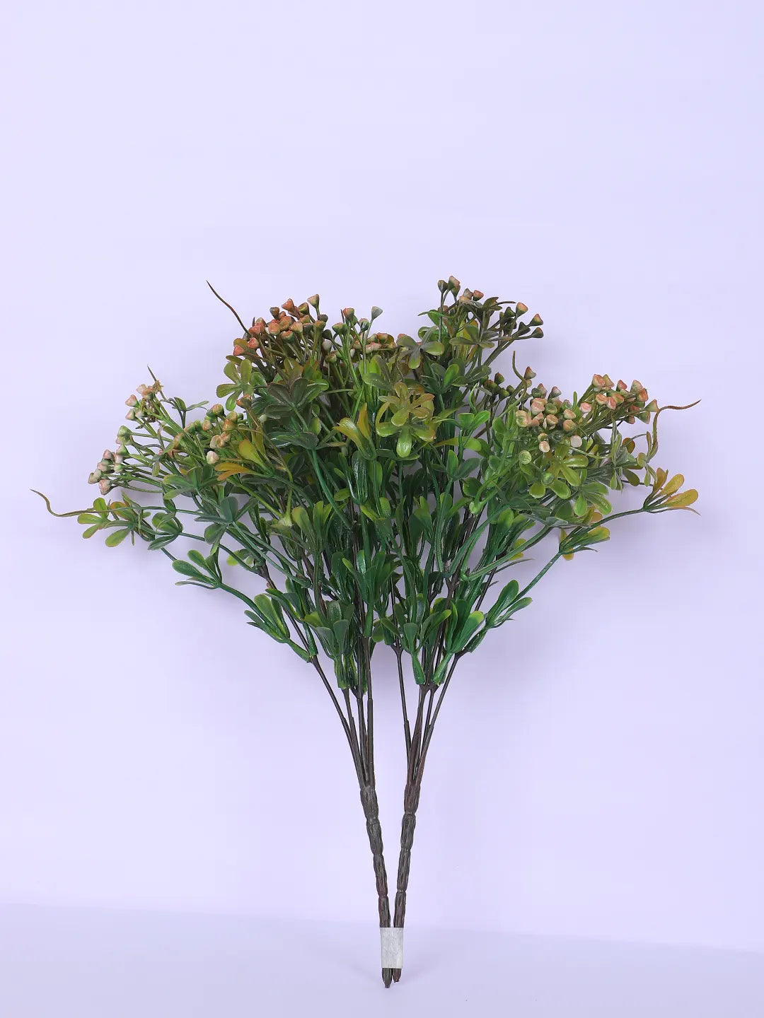 Artificial Green Bouquets for Wedding Floral Arrangement (40 cm Tall, Without Pot, Pack of 3, Multicolor)