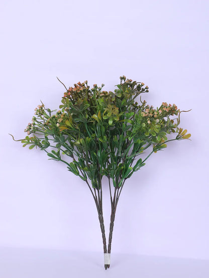 Artificial Green Bouquets for Wedding Floral Arrangement (40 cm Tall, Without Pot, Pack of 3, Multicolor)