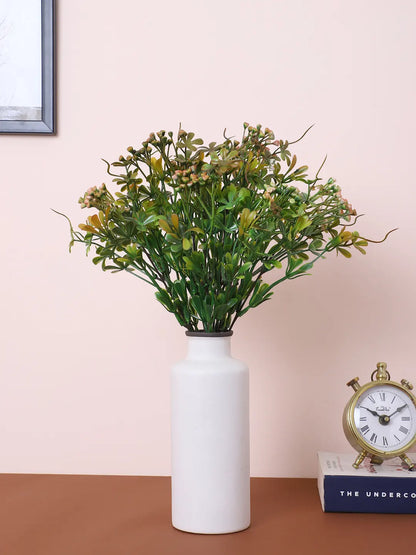 Artificial Green Bouquets for Wedding Floral Arrangement (40 cm Tall, Without Pot, Pack of 3, Multicolor)