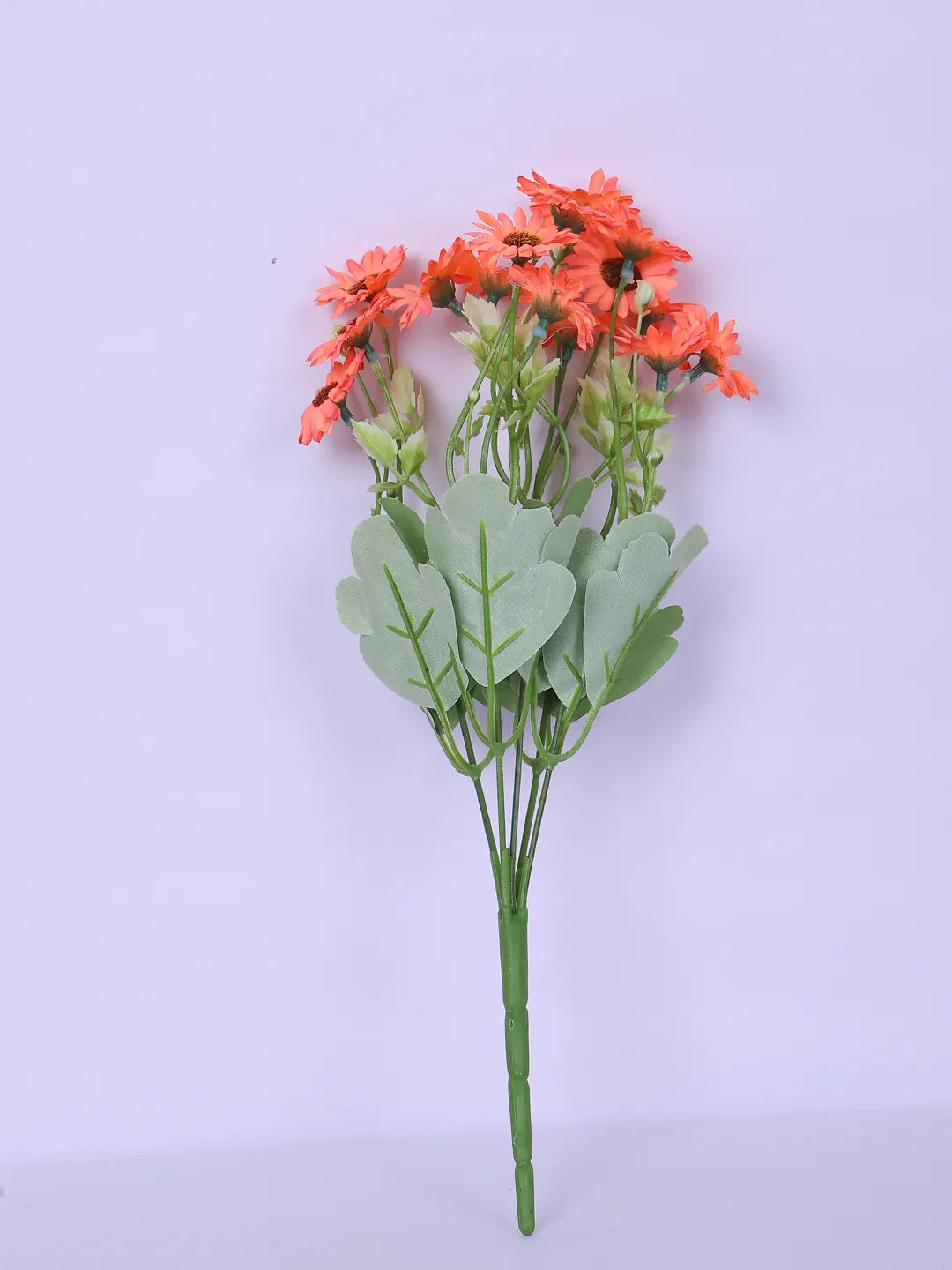 Artificial Daisy Flower Bouquets Wedding Floral Arrangement (32 cm Tall, Pack of 3, Orange)